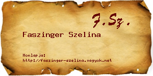 Faszinger Szelina névjegykártya