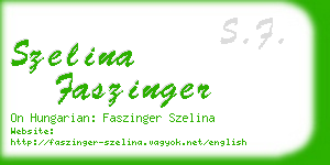 szelina faszinger business card